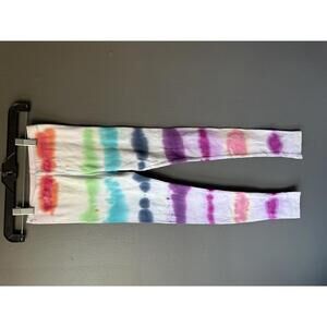 Kids Tie-Dye Leggings with Multicolor Stripes